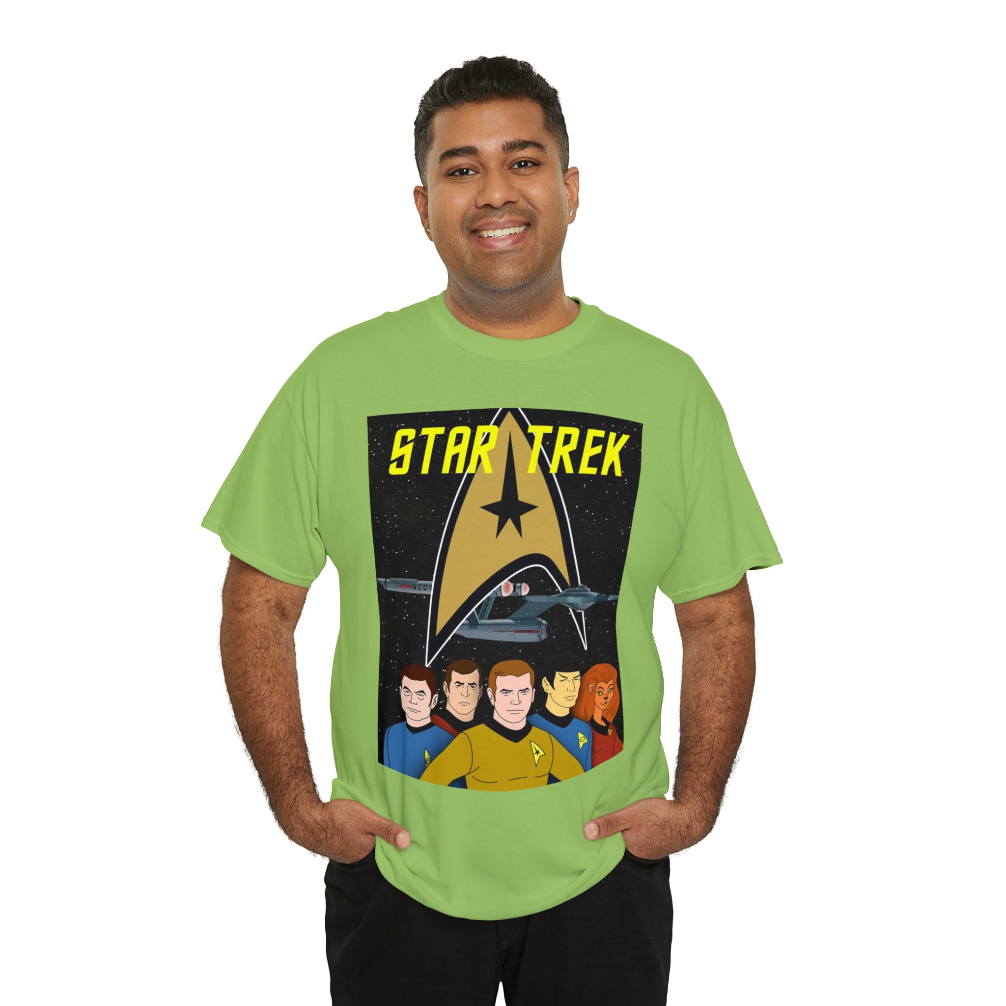 Star Trek Cartoon- Unisex Heavy Cotton T-Shirt - Creations by Chris and Carlos